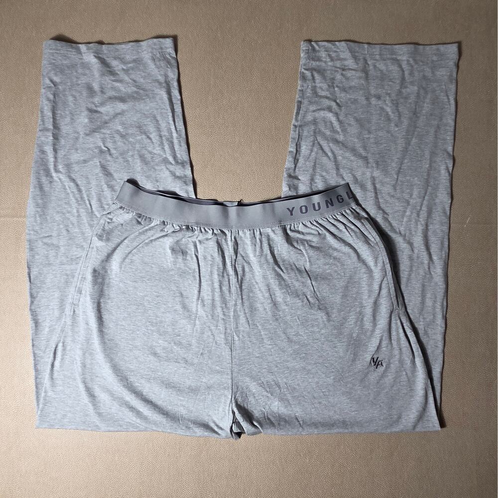 YoungLA 2112 Sleepwear Pants Heather Grey Loungewear Pajamas Men's XL NWT